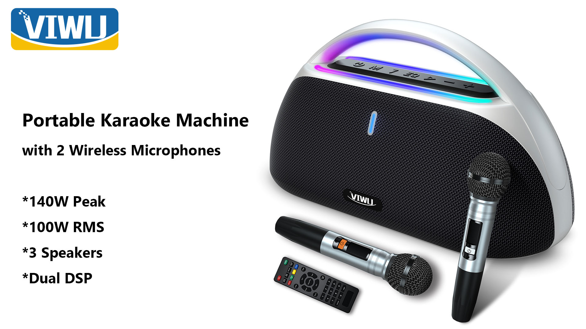Amazon.com: VIWU Karaoke Machine for Adults, 100W Portable